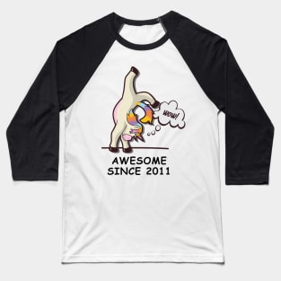 Kids Birthday Shirt | Unicorn Handstand Gift Contortionist Baseball T-Shirt